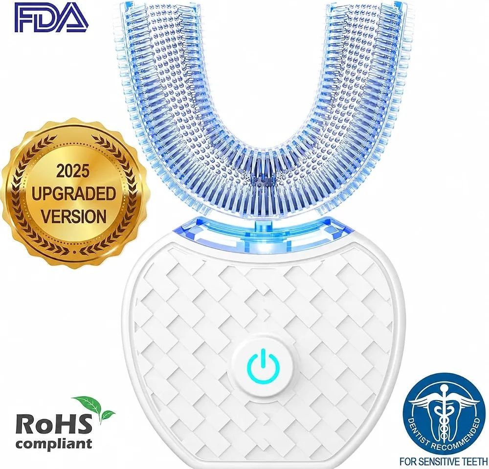 فرشاة الأسنان الذكية 360° على شكل U | تجربة تنظيف عصرية 🦷