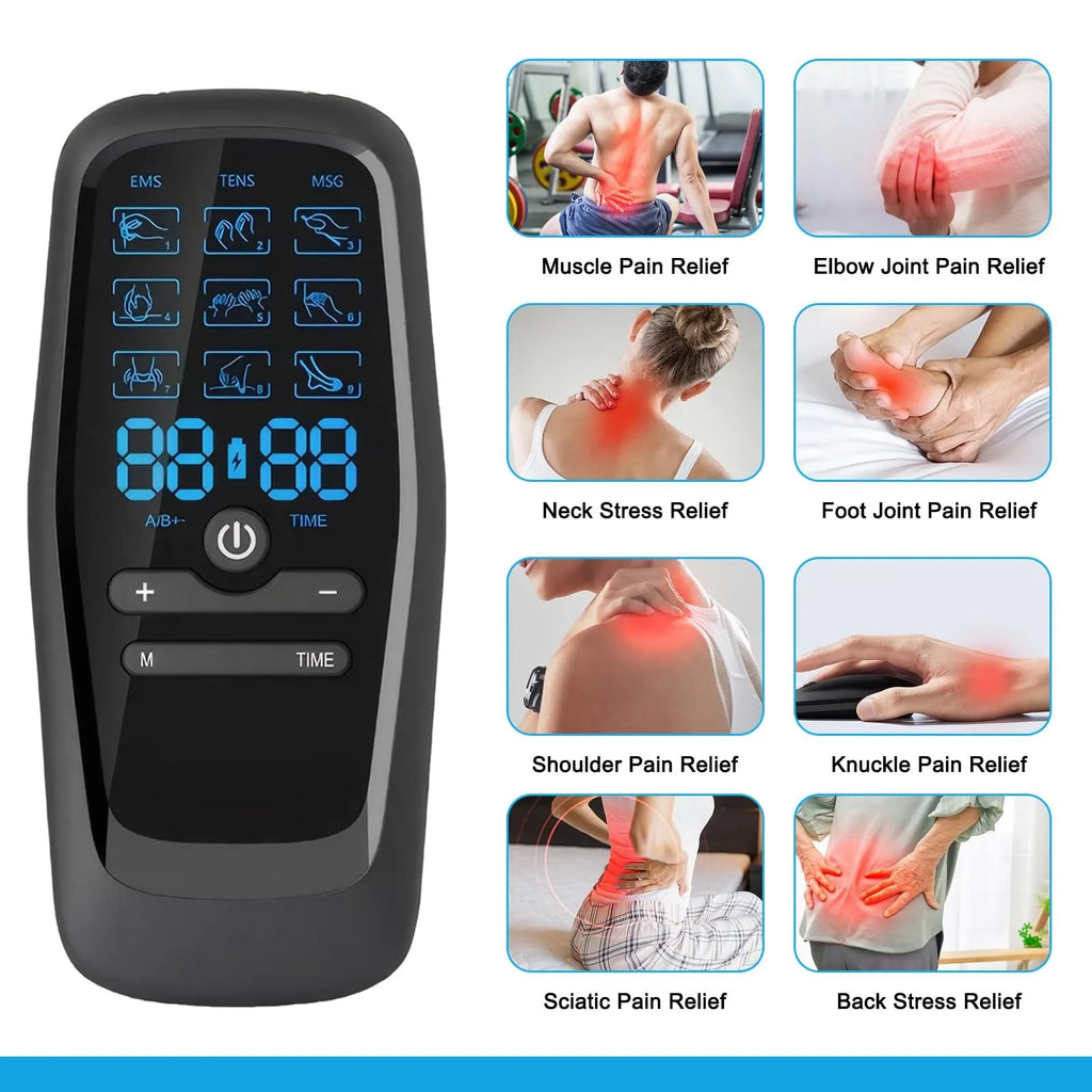 PulseRelief™ Pro – جهاز التدليك والتحفيز الكهربائي للذراعين والعضلات (TENS / EMS)