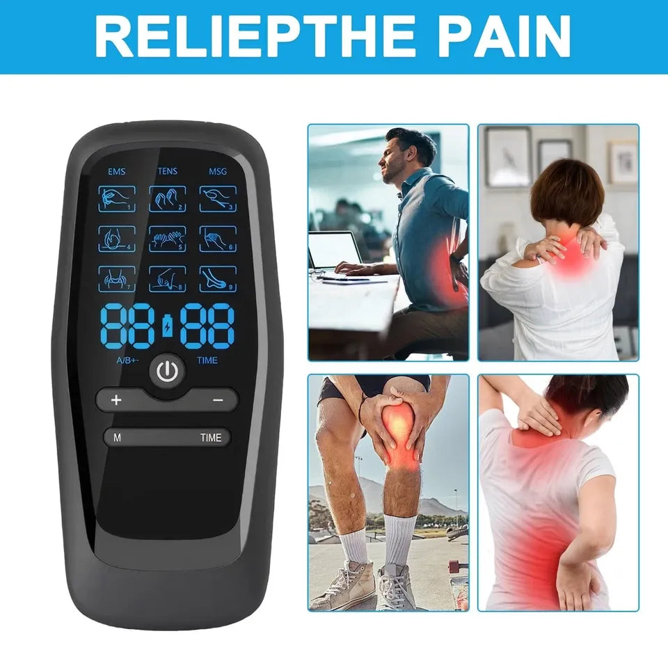 PulseRelief™ Pro – جهاز التدليك والتحفيز الكهربائي للذراعين والعضلات (TENS / EMS)